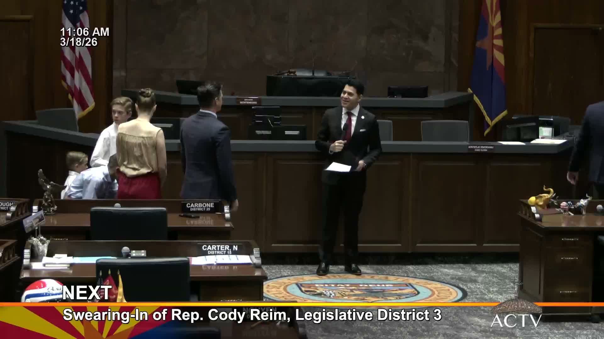 Cody Rai sworn in as state representative for Legislative District 3