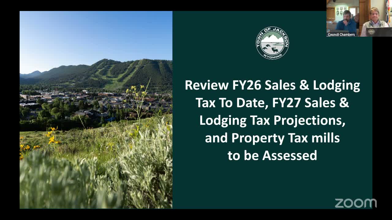 Council sets FY27 revenue assumptions: 3% sales‑tax, 1% lodging‑tax and 0.5 mills property‑tax for budget drafting