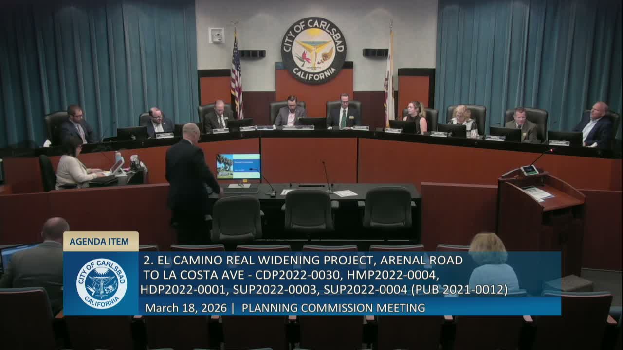 Planning Commission recommends El Camino Real widening to city council, 5–2; commissioners divided over bike protections and pedestrian bridge design