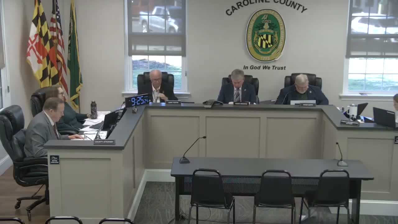 Caroline County enacts three zoning bills, adds R‑3 townhouse district and allows mini‑storage in village centers