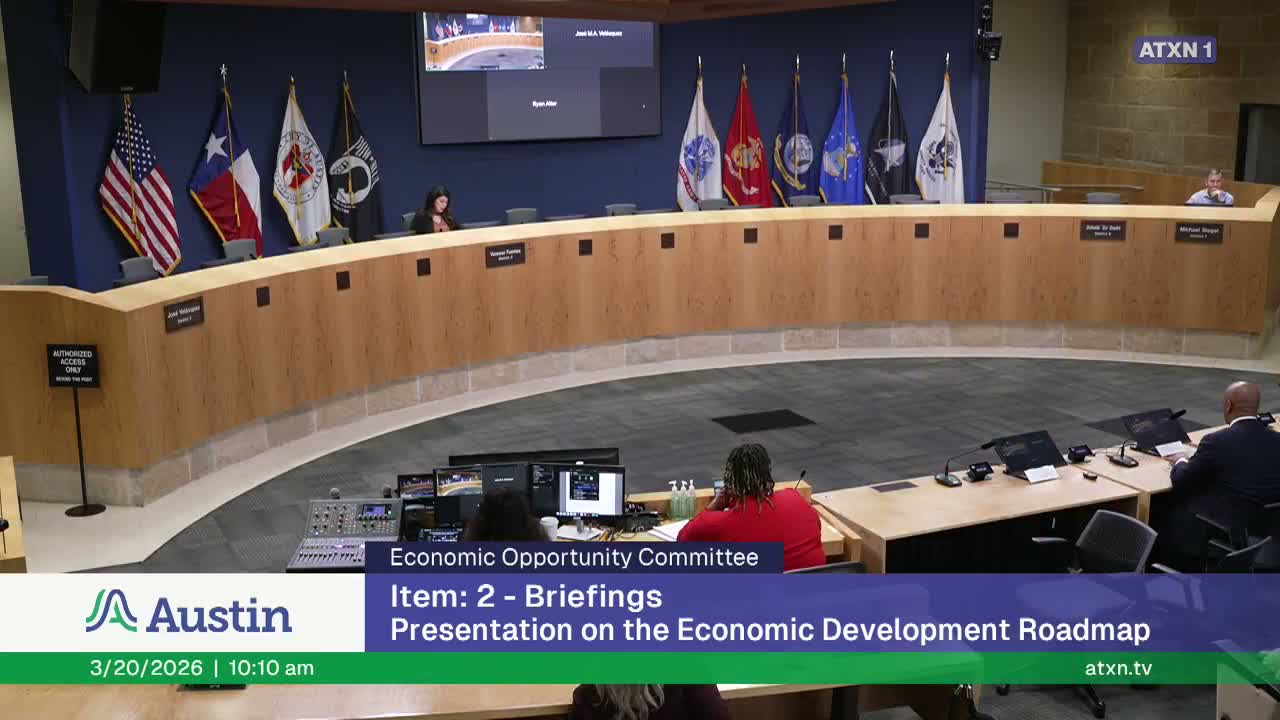 Assistant city manager outlines 36-month economic "road map" to accelerate Austin growth