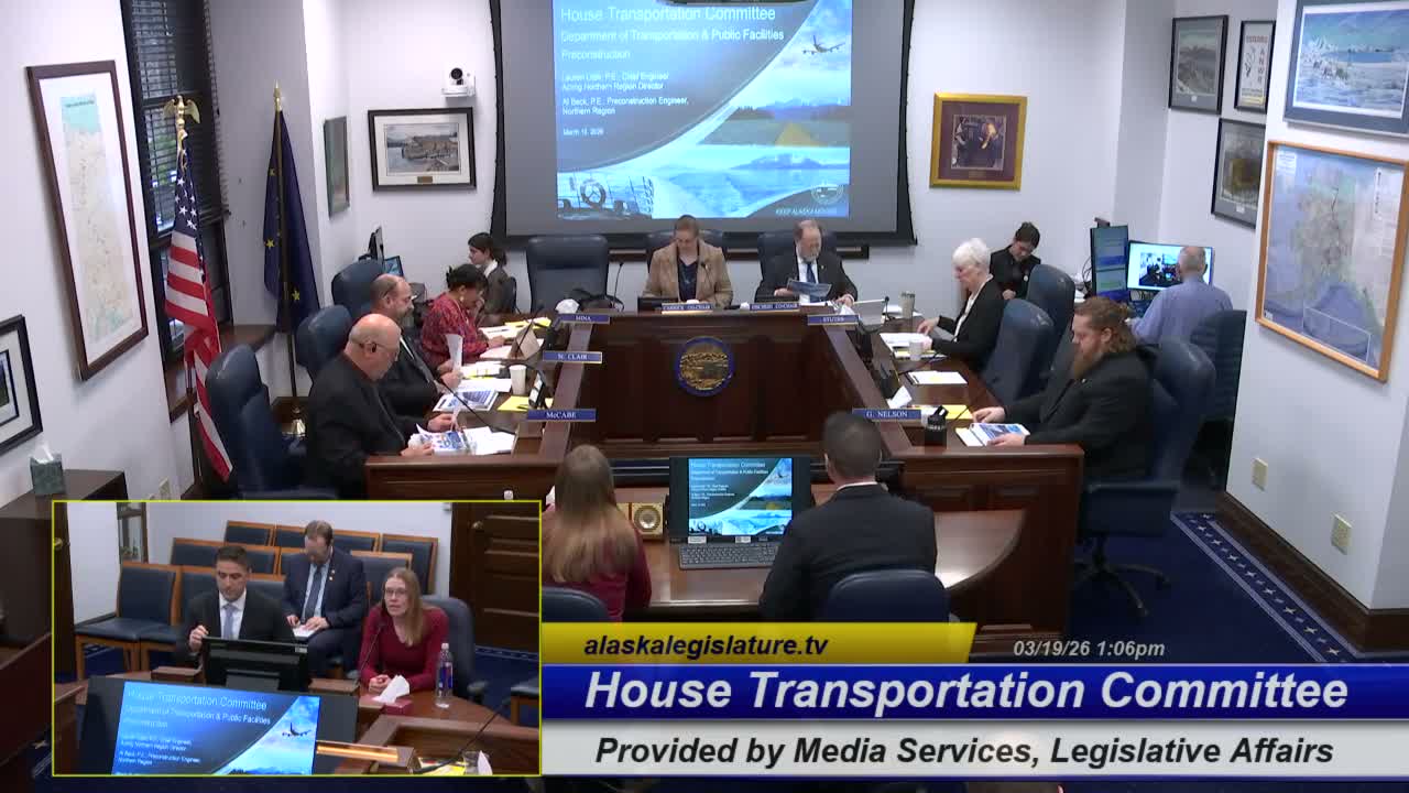 DOT preconstruction officials outline project steps and common delays before House Transportation Committee
