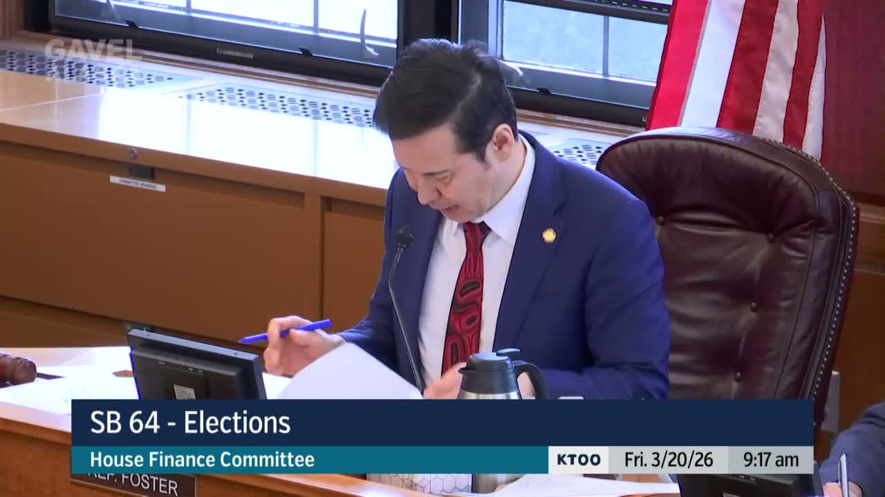 House Finance Committee approves amendment to let Alaskans cast presidential write-ins