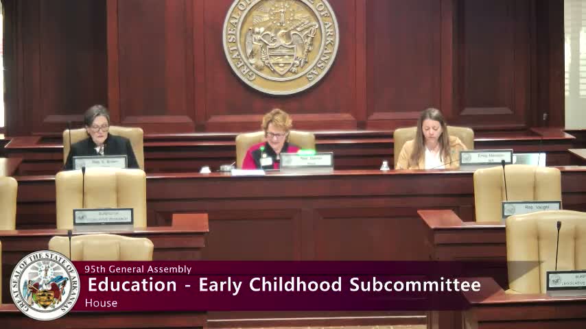 Early childhood committee hears DESE update on childcare access, funding and market‑rate study