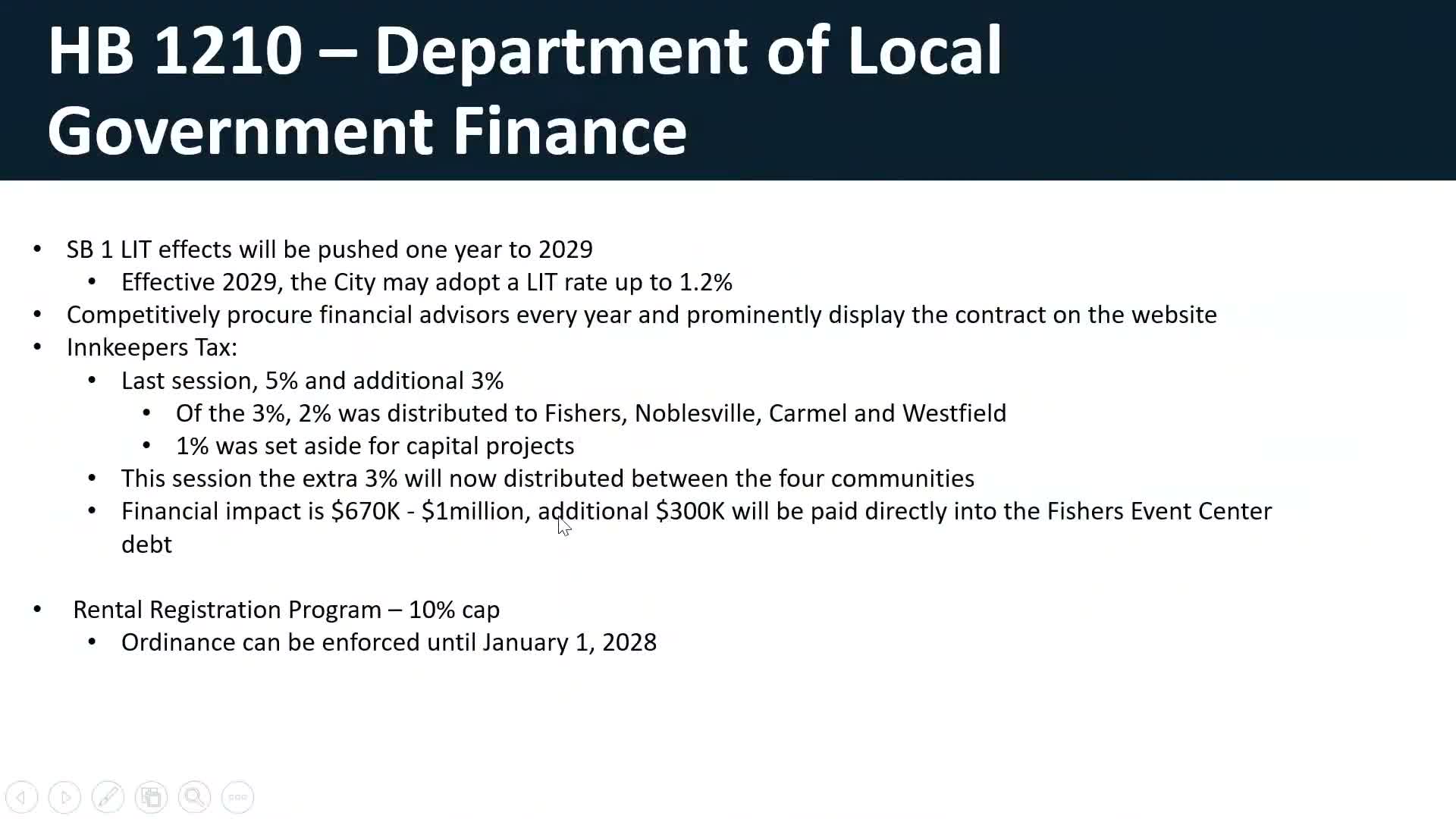 State DLGF bill delays income‑tax change and boosts Fishers' hotel‑tax receipts