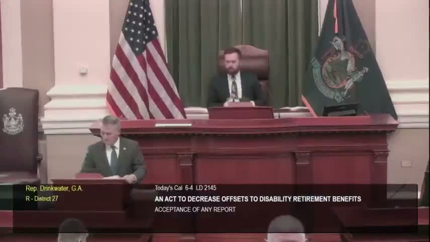 House approves bill to stop offsets on disability retirement benefits for MainePERS members