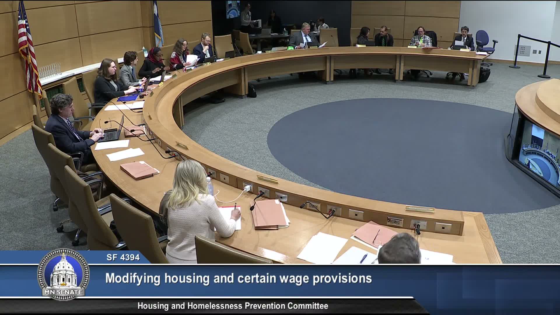 Committee adopts amendments to omnibus housing aid bill, questions agency reporting and interest use
