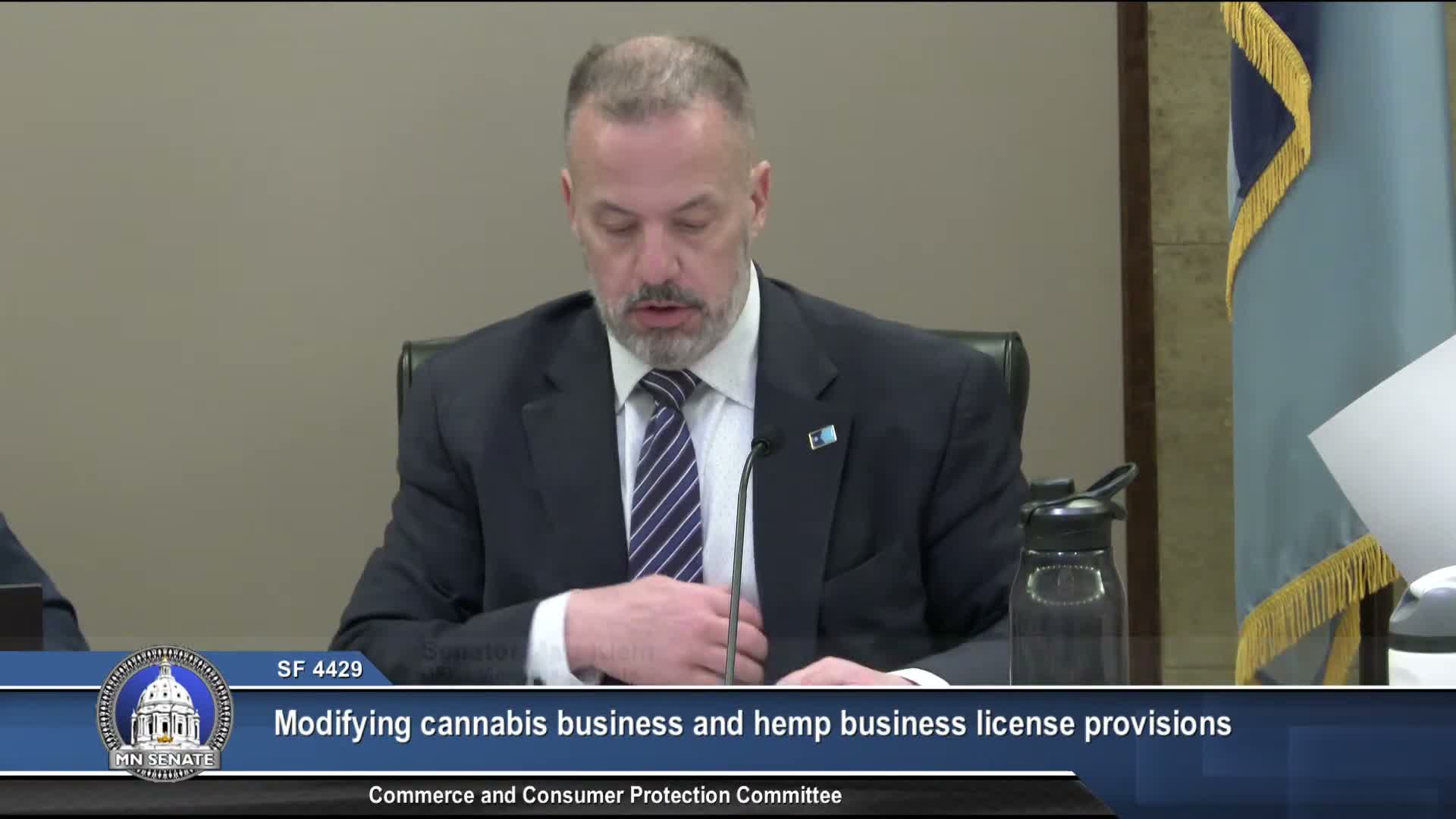 Senate committee hears OCM technical fixes on licensing, labeling and data protections; one bill sent to Judiciary