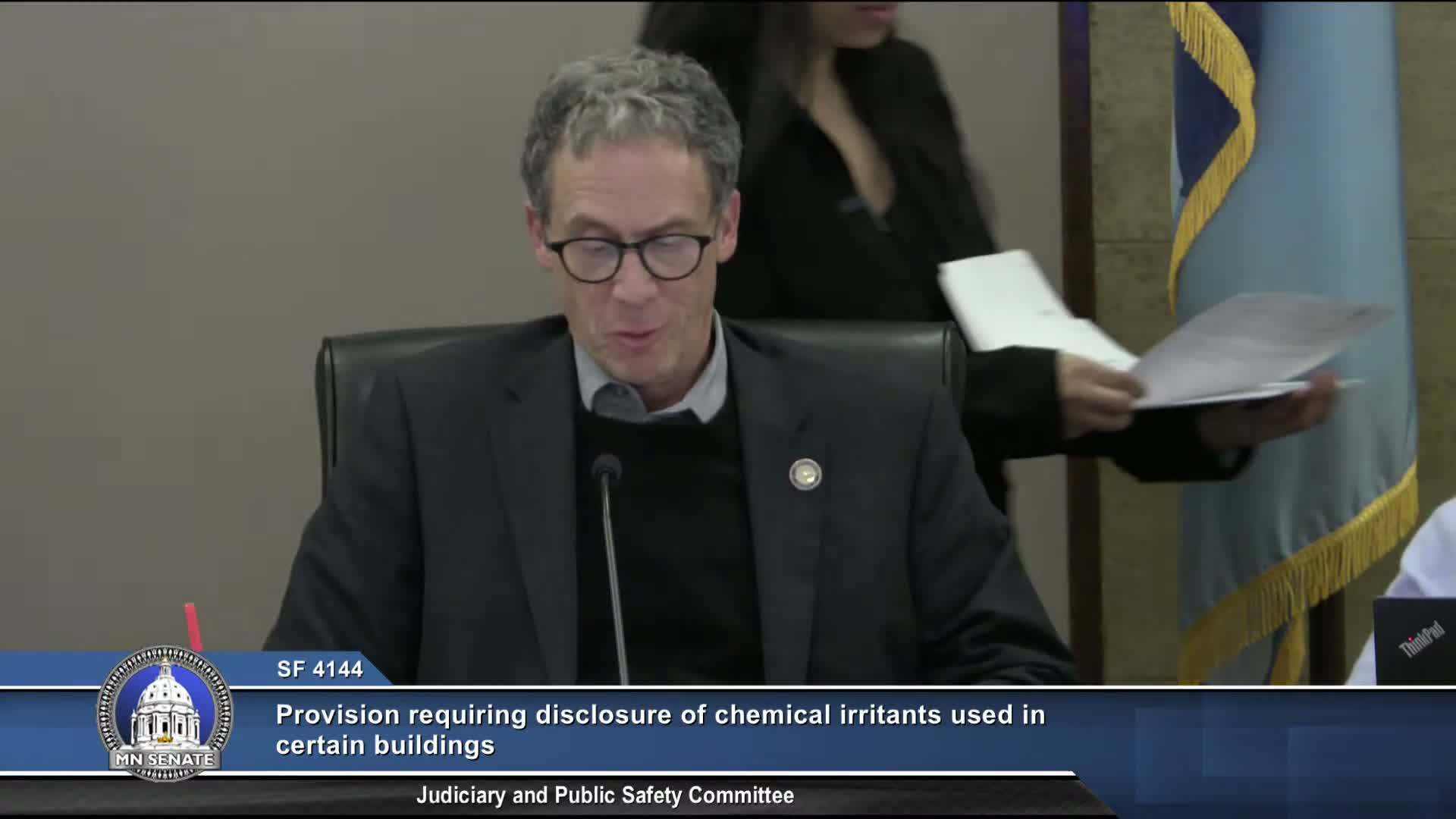 Committee lays over bill requiring law enforcement to disclose types and amounts of chemical irritants used inside buildings