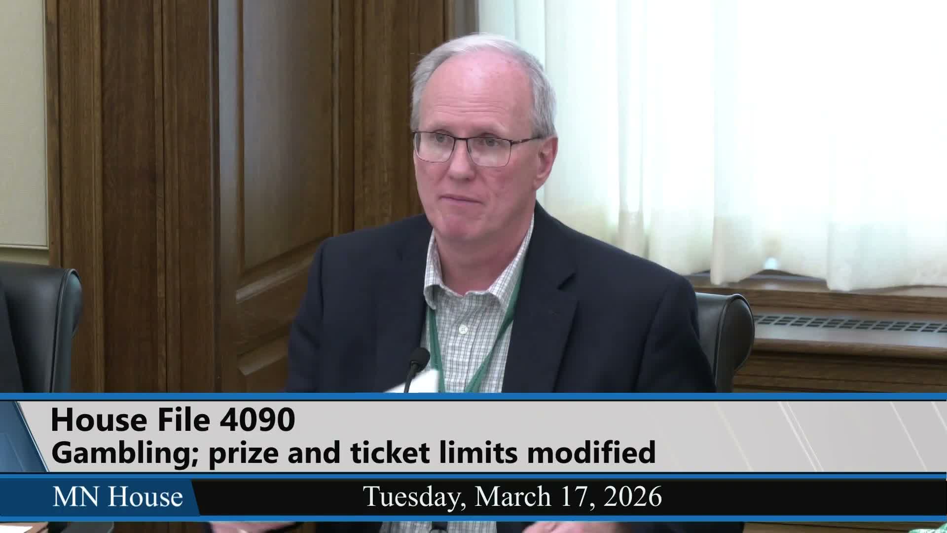 Committee clears increase to non‑cash meat‑raffle prize limits, keeps cash prize cap intact