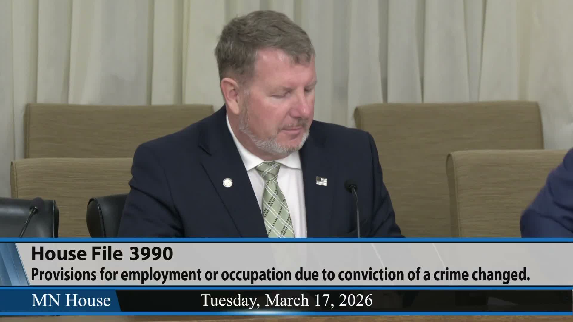 Committee debate ends in 7–7 tie on restoring employer discretion in hiring after convictions