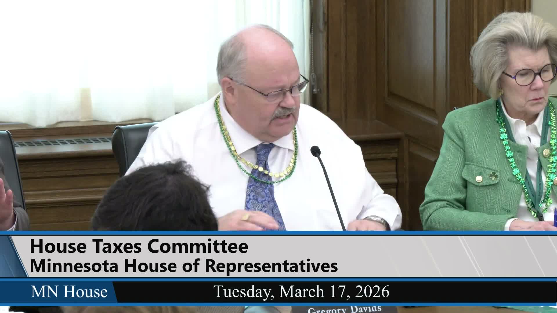 Tax committee advances brief tax‑conformity measure; vice chair says it has low fiscal cost