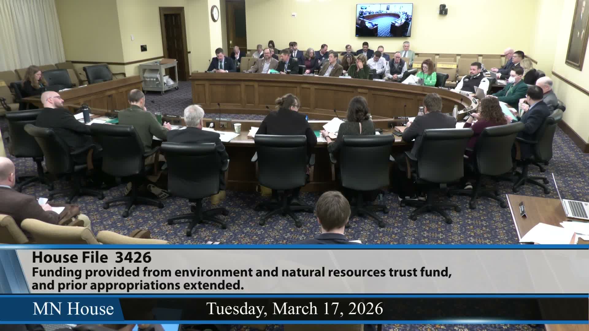 Committee adopts amendments to LCCMR bill, adds community‑grant surety bond requirement and lays bill over