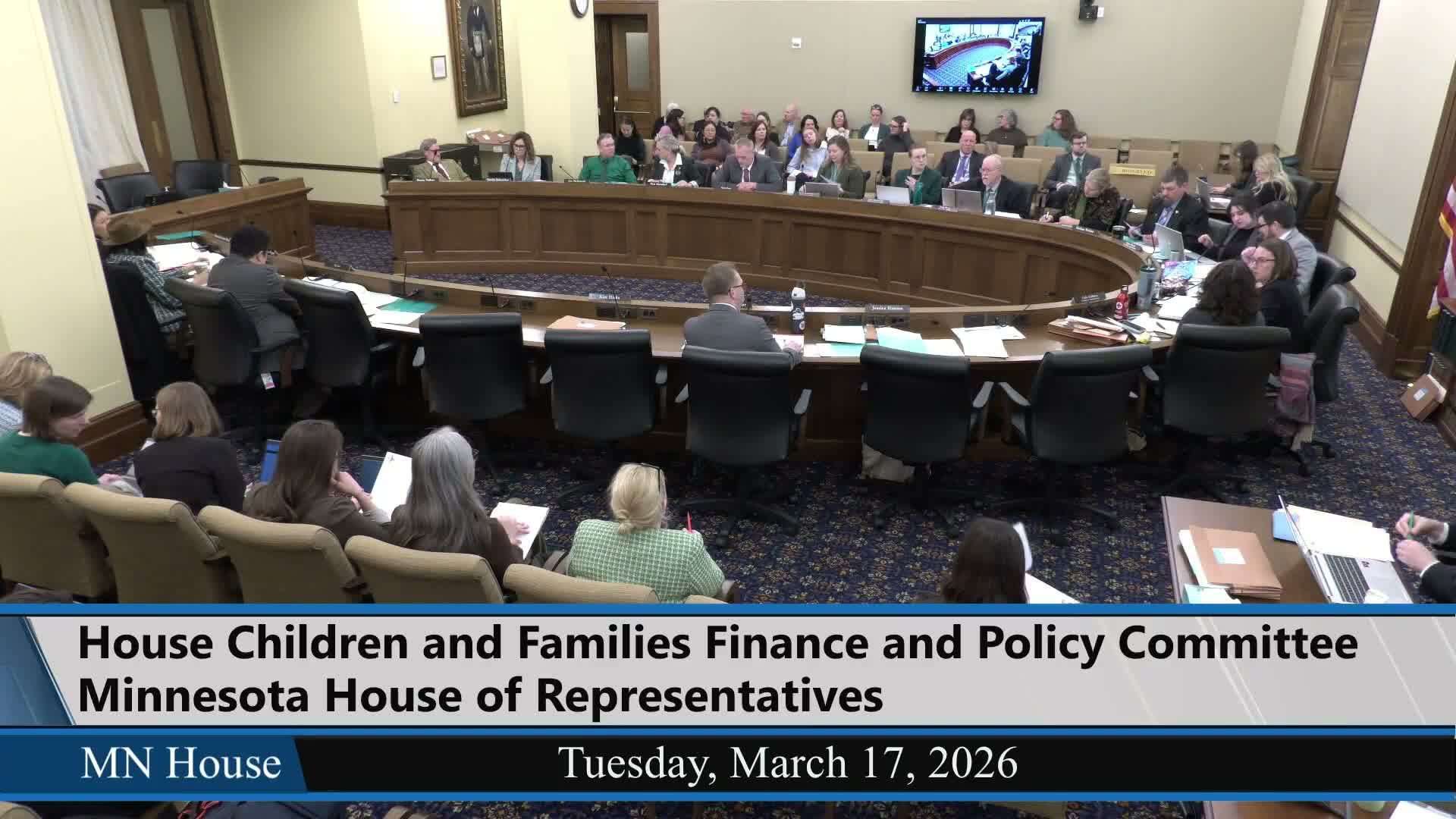 Committee actions: several child‑welfare bills moved or were laid over