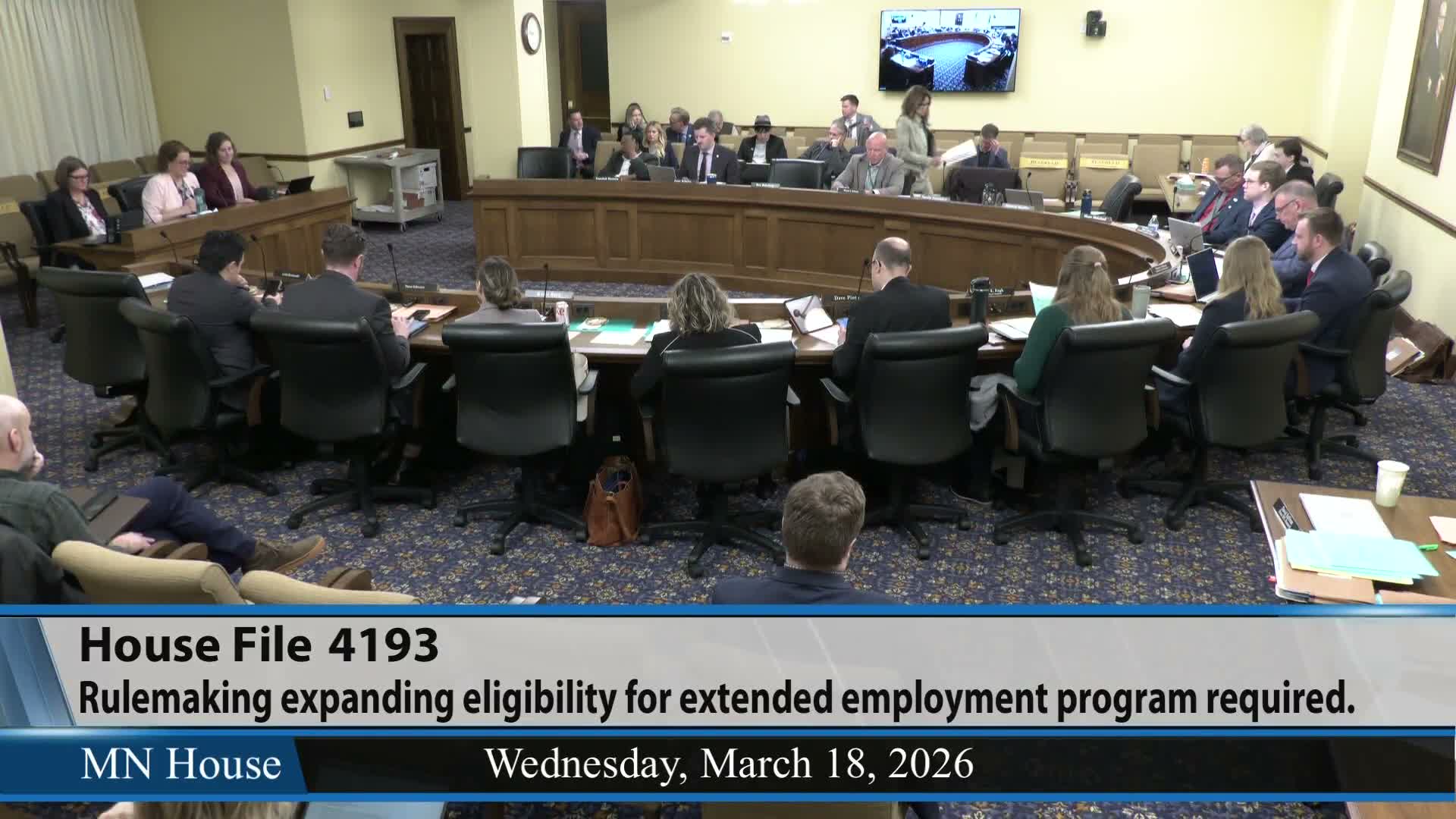 Committee lays over bill to restore choice for people with disabilities between Medicaid waiver and extended employment services