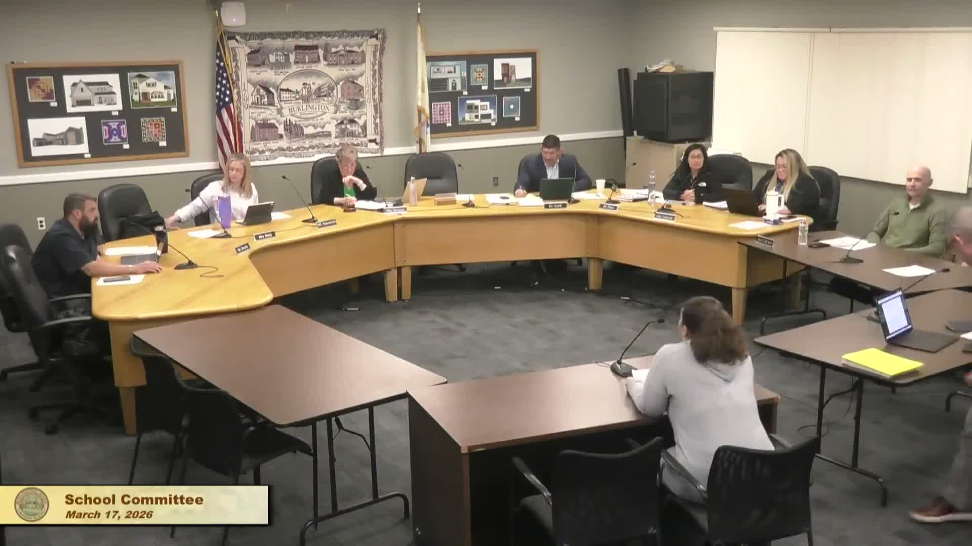 Parents and students press Burlington school committee on after‑school fees, lunches and survey participation