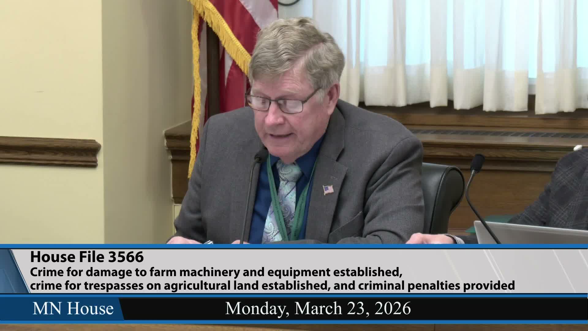 Rotational grazing pilot fails to secure majority in committee and is laid over after tie