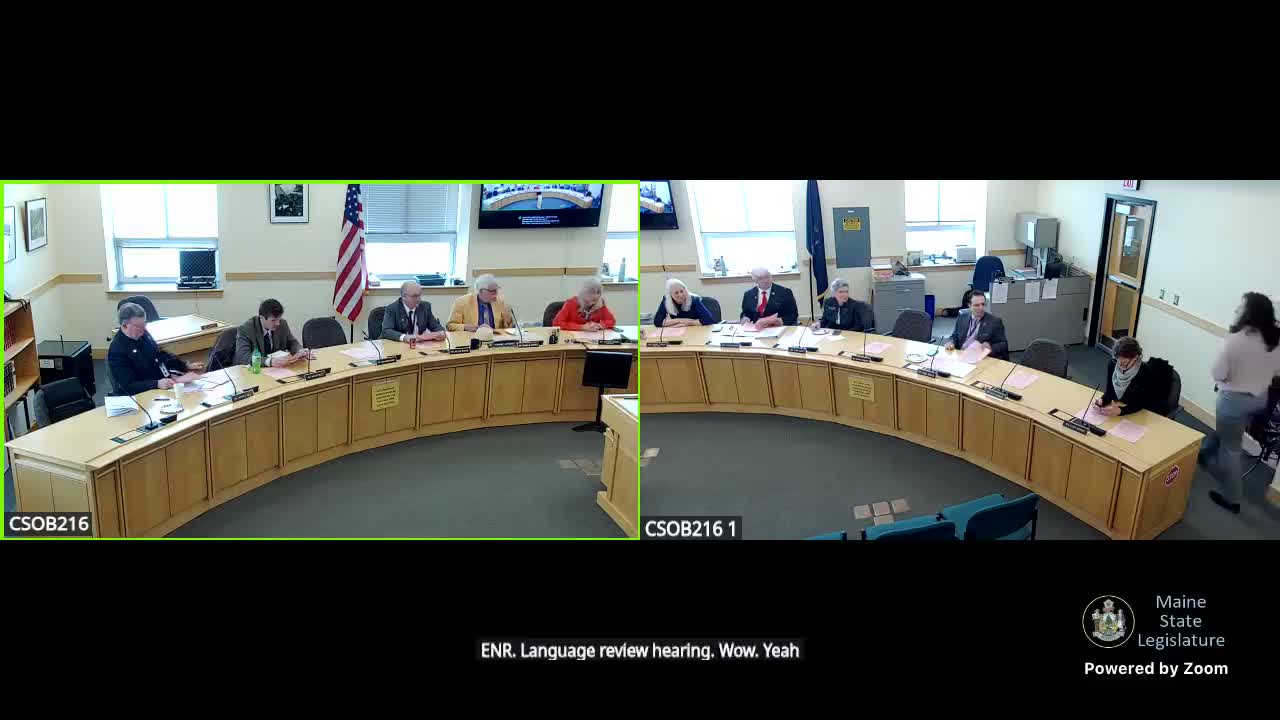 Environment and Natural Resources Committee adopts LD 2070 with emergency preamble, adds environmental-justice language to BGS study
