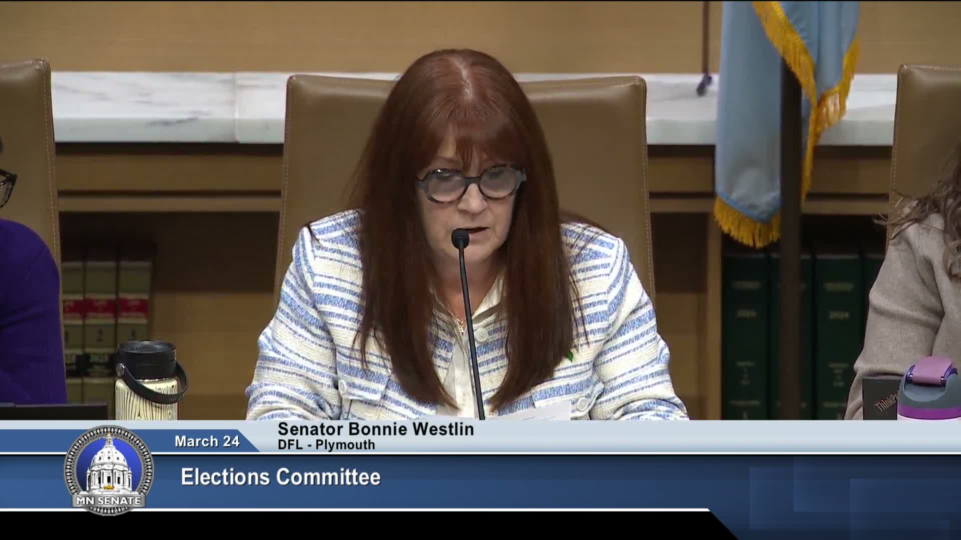 Student urges support for bill allowing local "I voted" sticker design contests