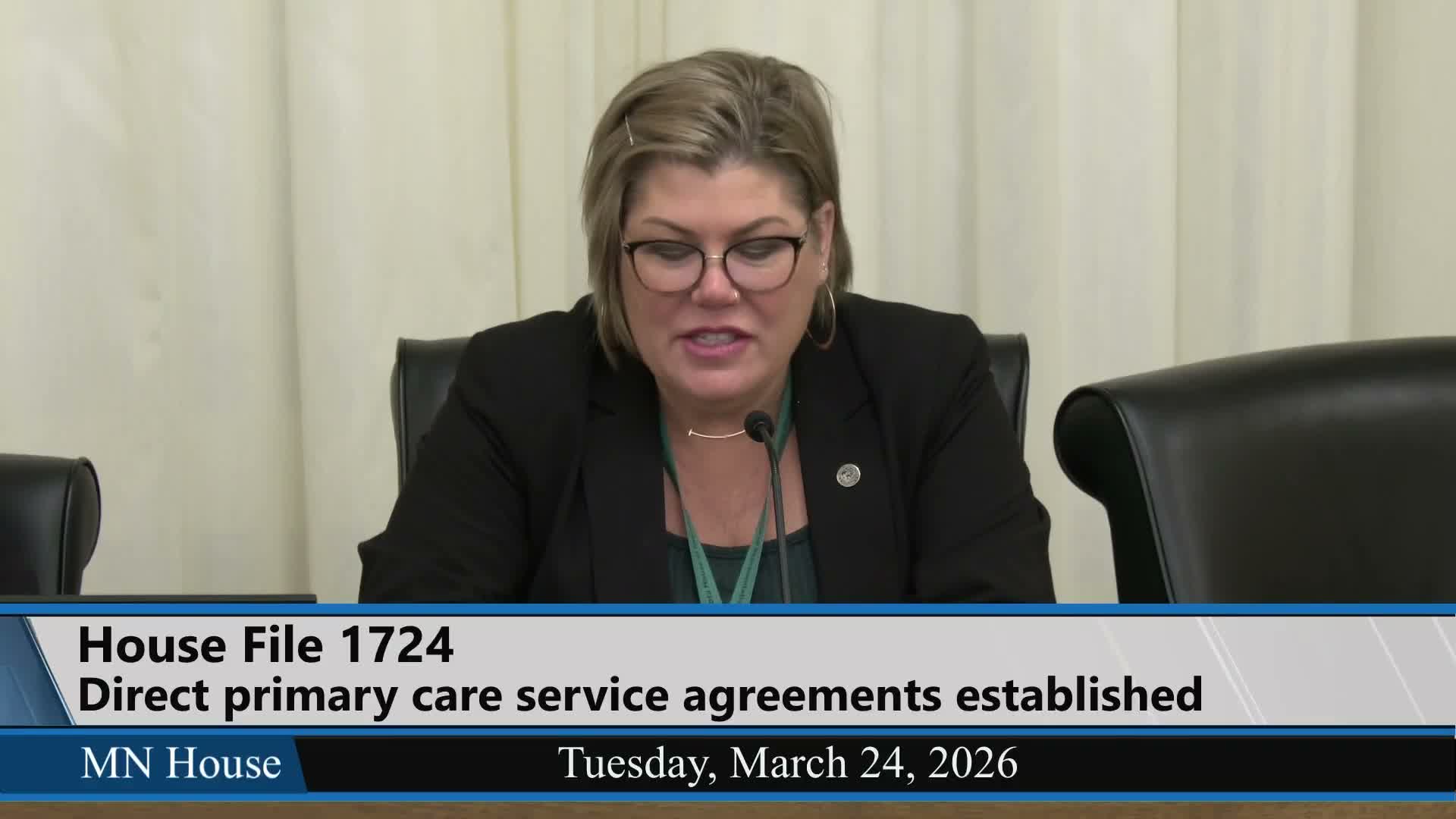 Committee advances bill clarifying direct primary care is not insurance