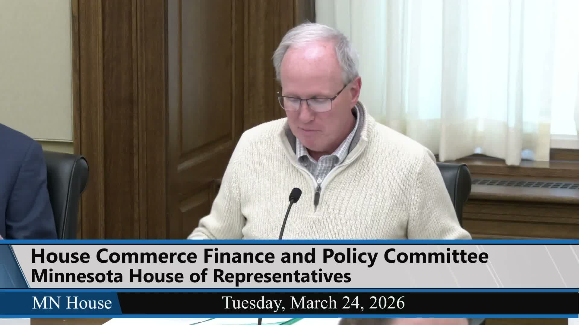 Commerce committee adopts amendments and advances a package of bills to the general register