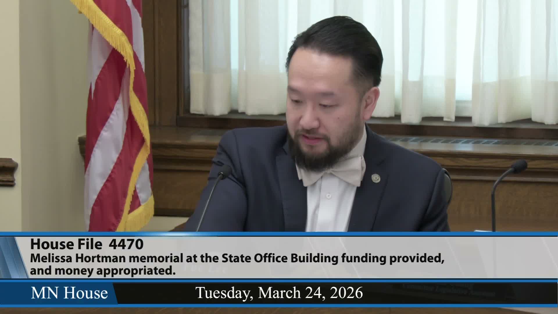 Committee refers $800,000 Melissa Hortman memorial designation to State Government committee