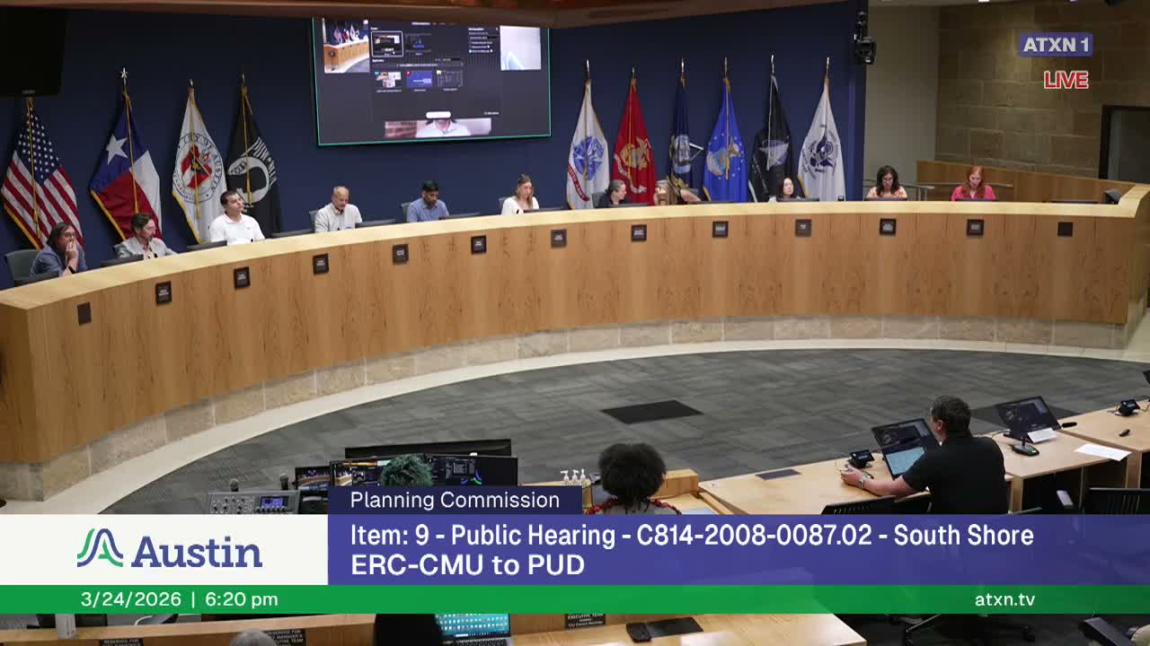 Planning commissioners back PUD amendment with compromise parkland terms for South Shore site