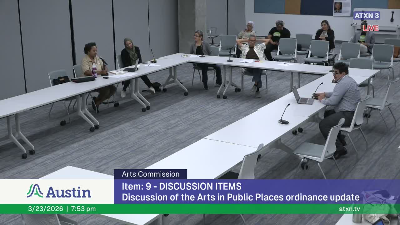 Commission debates proposed changes to Art in Public Places ordinance, asks for transparency on 2% calculations