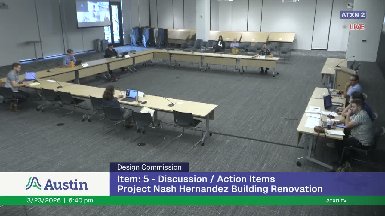 Design Commission recommends Nash Hernandez building renovation meets city design and sustainability standards with conditions