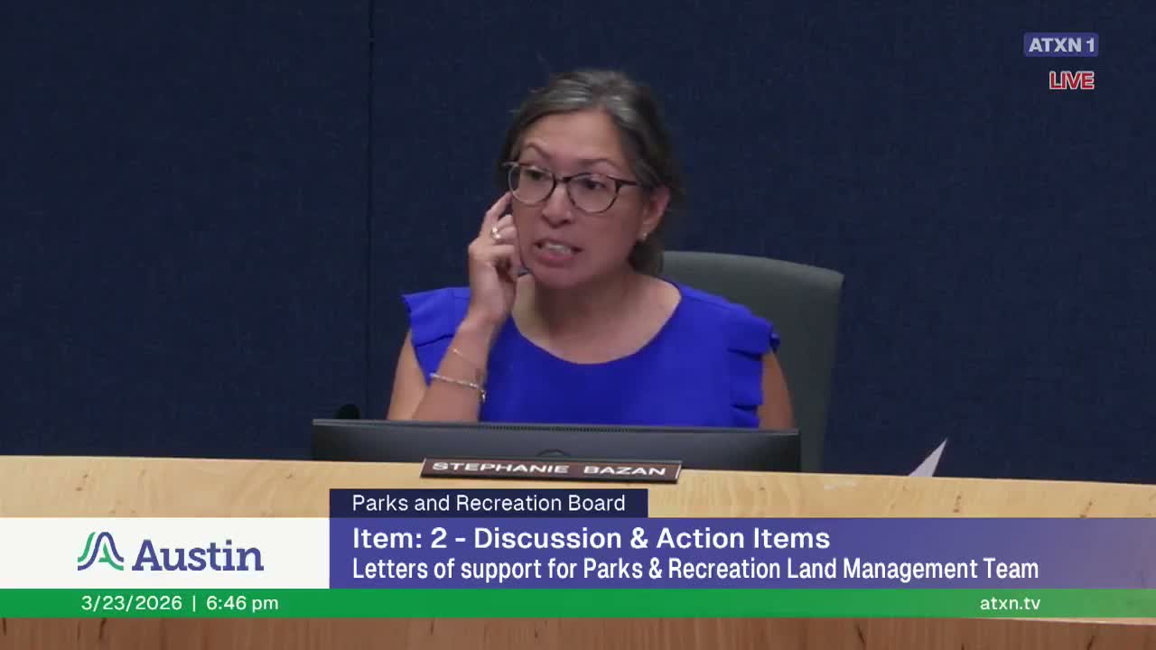 Parks board honors land-management team for wildfire and ecological work, approves letters of support