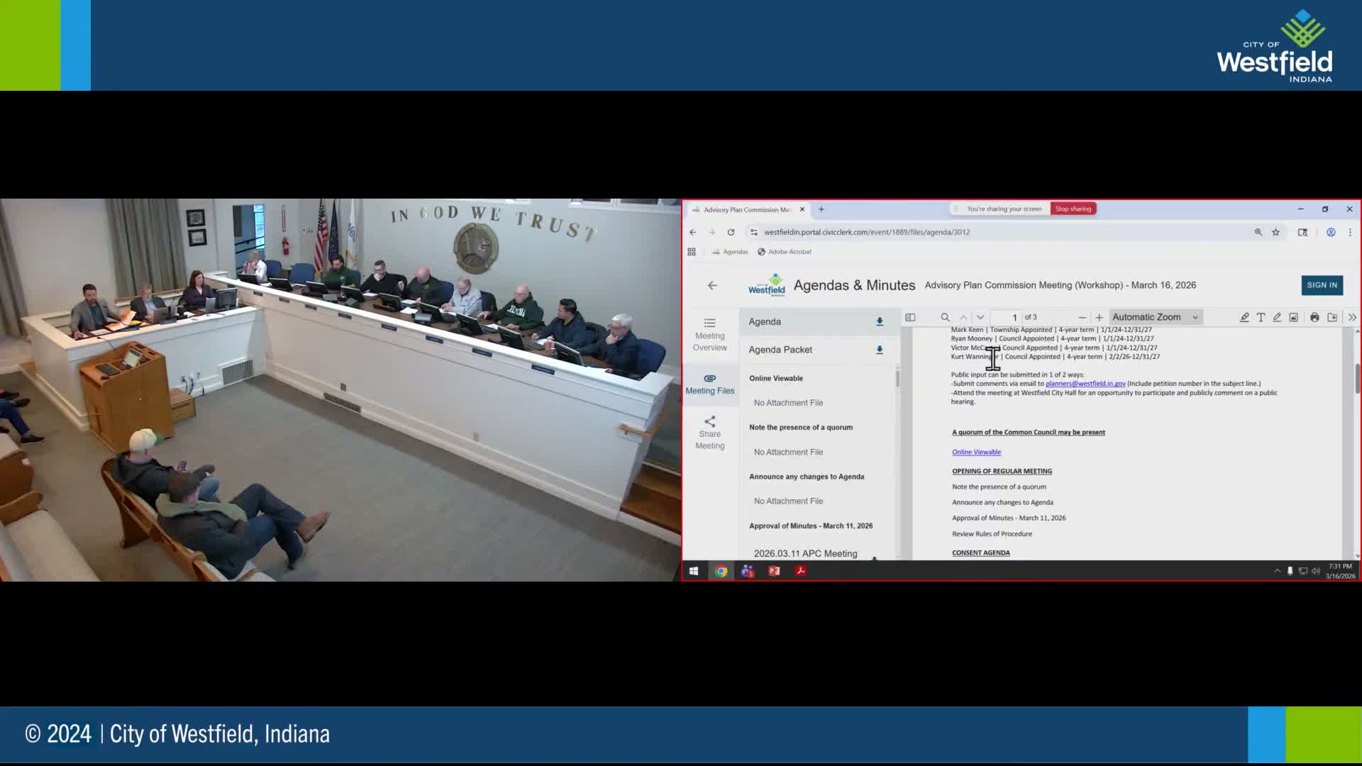 Westfield planning commission certifies updated comprehensive plan, forwards it to city council