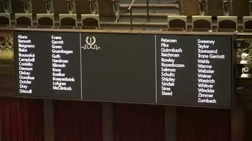 Senator Klemish moves senate files to unfinished business and adjourns Iowa Senate until March 23