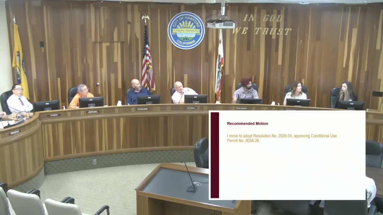 Votes at a glance: Hanford Planning Commission re-elects chair, names vice chair, approves CUP and continues Tentative Tract 949