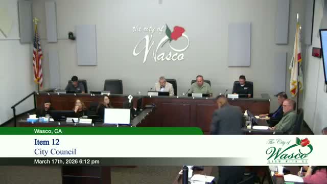 Wasco council closes out $125,000 CDBG grant for wastewater master plan