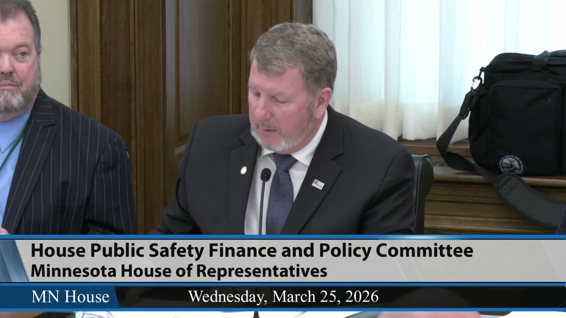 Public Safety Committee advances omnibus policy package and several agency bills to the general register