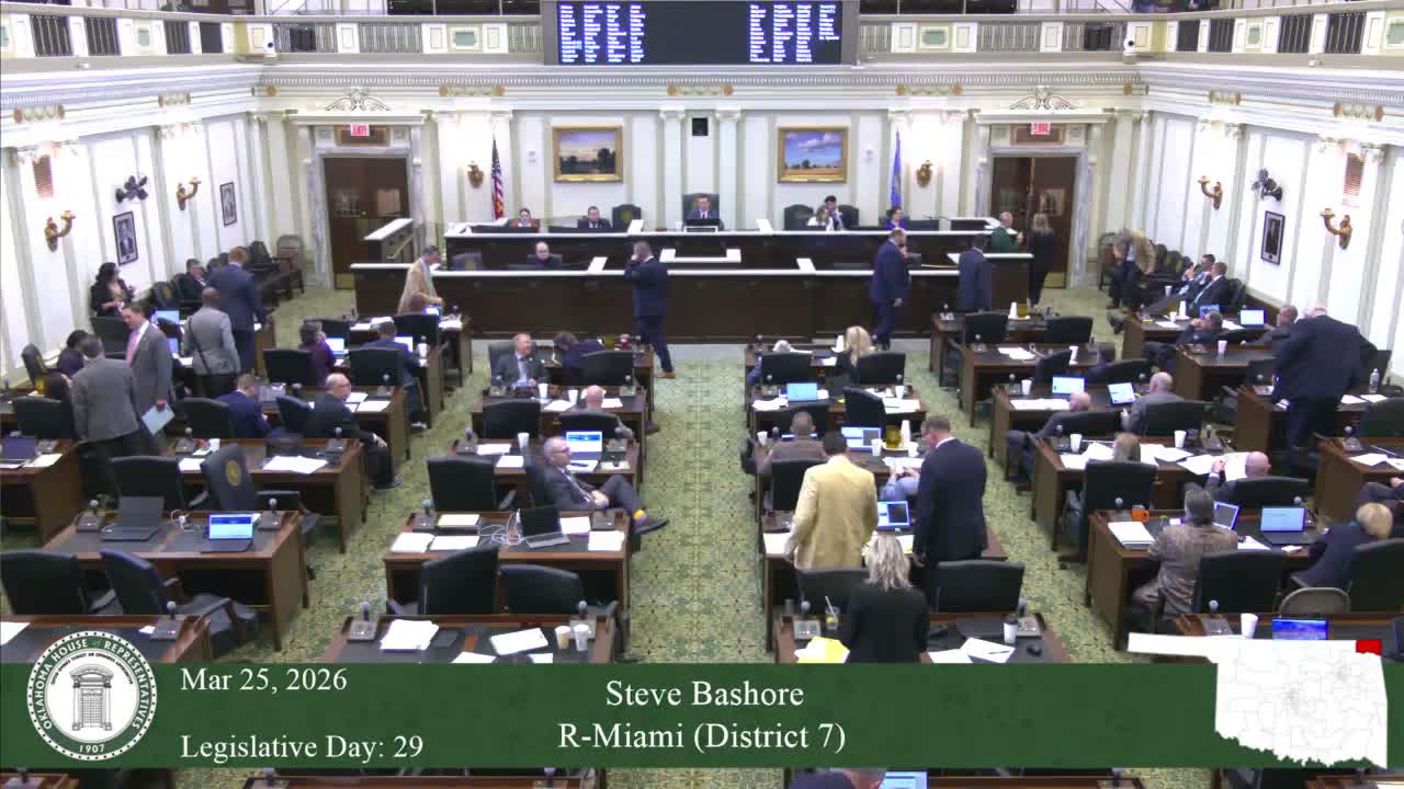Votes at a glance: multiple bills passed on Oklahoma House floor (incl. Service Oklahoma, eminent domain updates, AI companion restrictions)