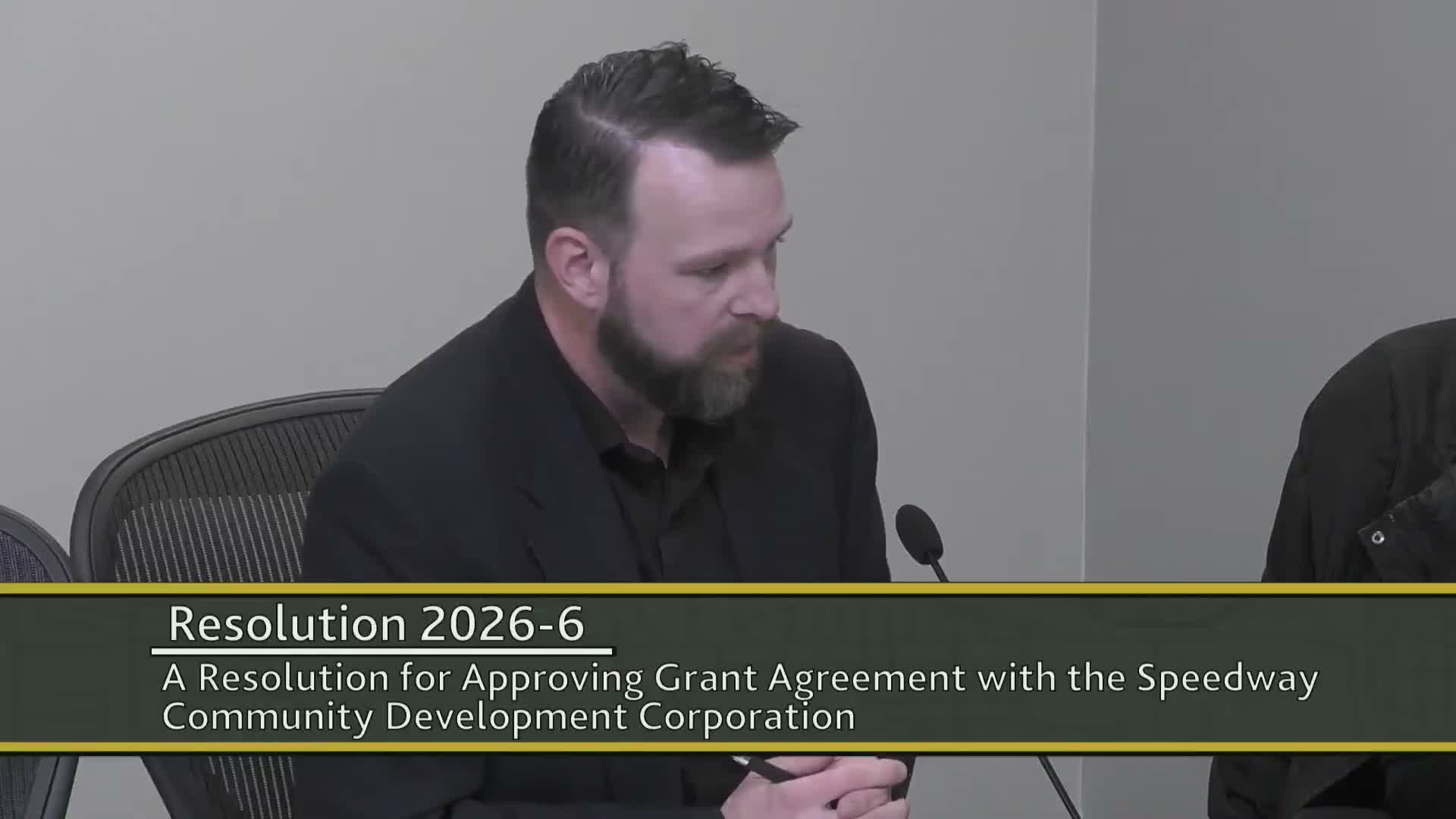 Speedway Redevelopment Commission approves design, grant and concessions agreements; votes unanimous