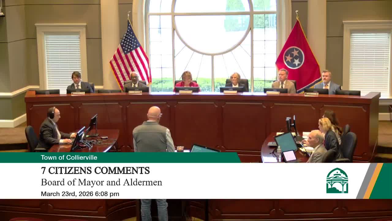 Collierville aldermen approve routine contracts, advance McDonald’s site plan; resident urges Chick‑fil‑A approval