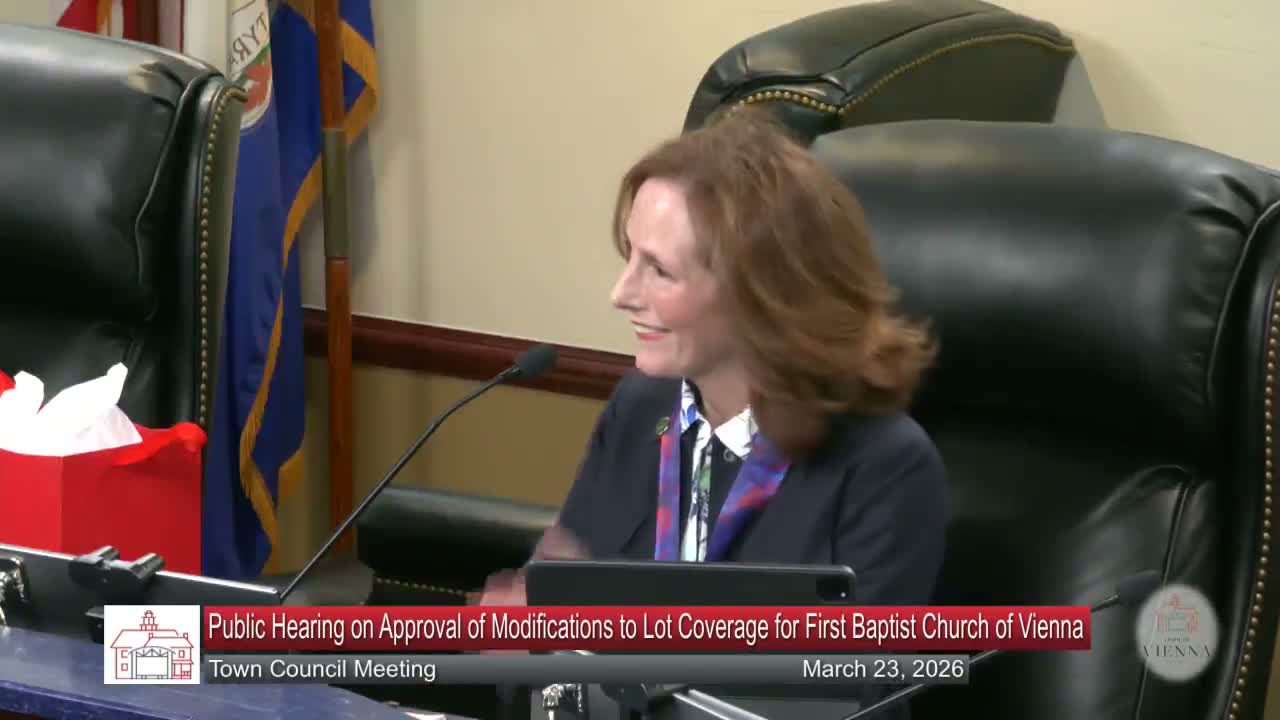 Vienna council approves First Baptist Church lot-coverage modification to 48.5%