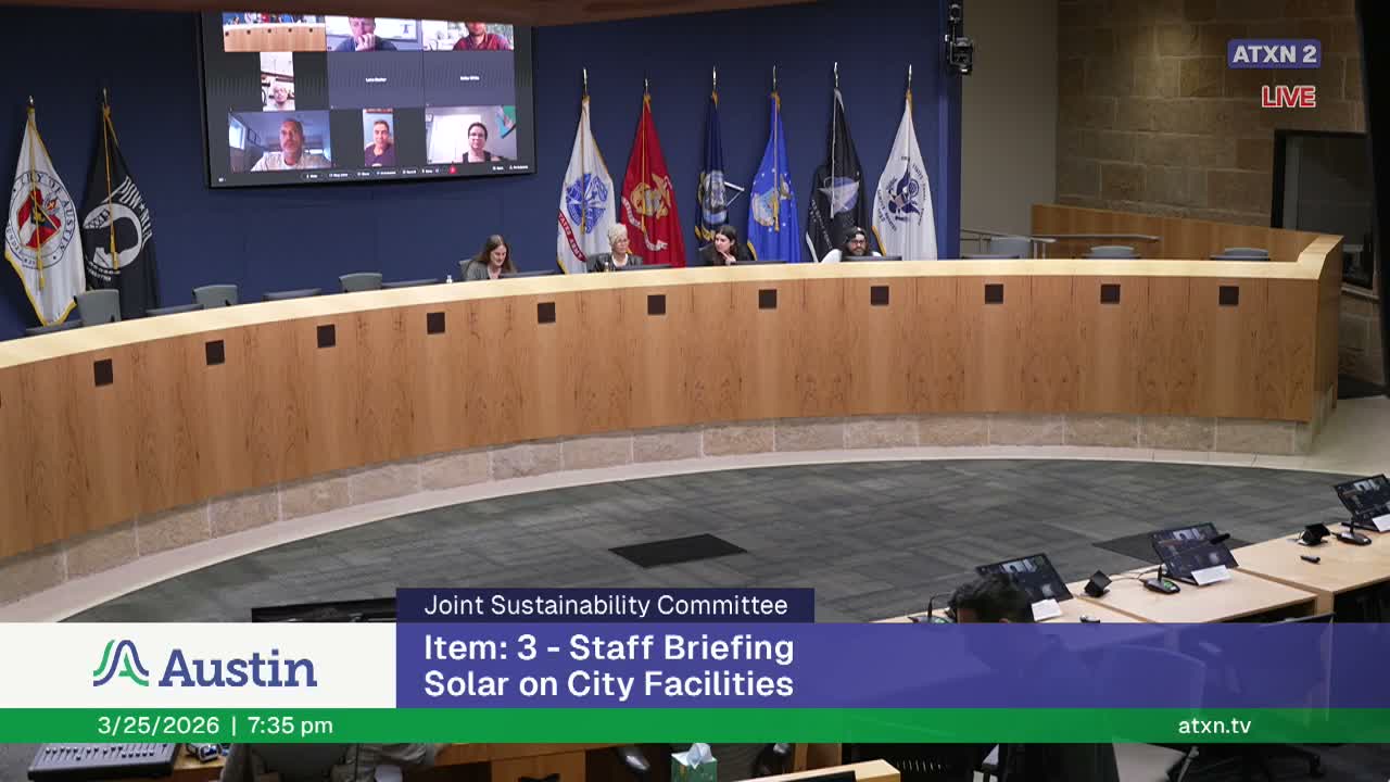 Joint Sustainability Commission adopts FY2026 budget recommendations, calls for procurement alignment and targeted program changes