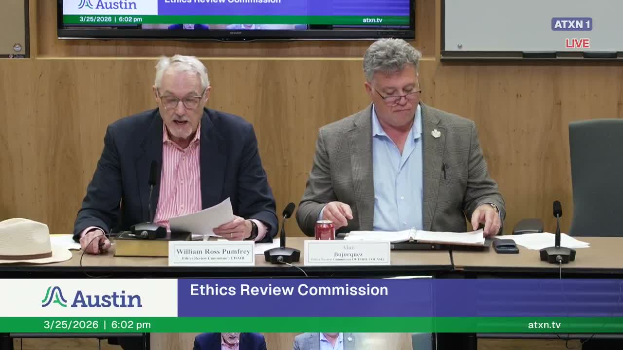 Austin resident tells ethics commission Parks Department needs a code of conduct, alleges withheld audit