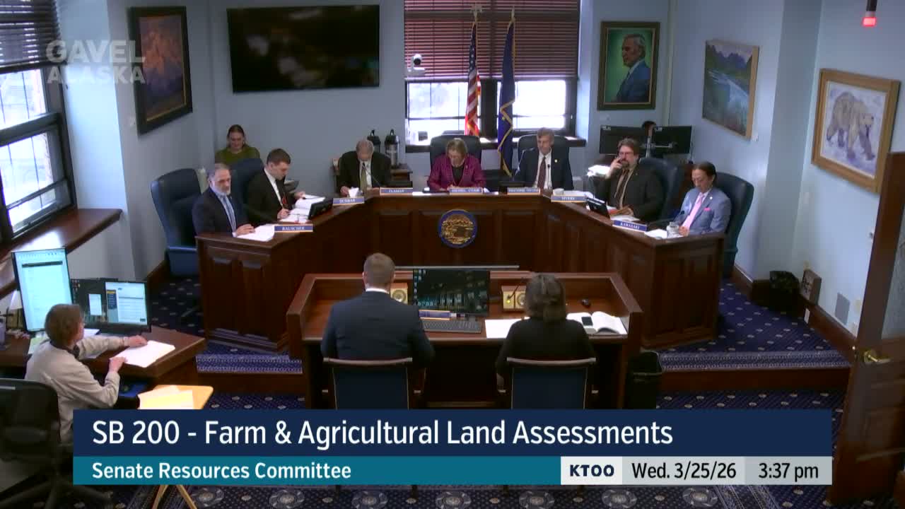 Committee advances SB 200 to broaden farm‑use assessment eligibility; members debate Anchorage opt‑in and cannabis language
