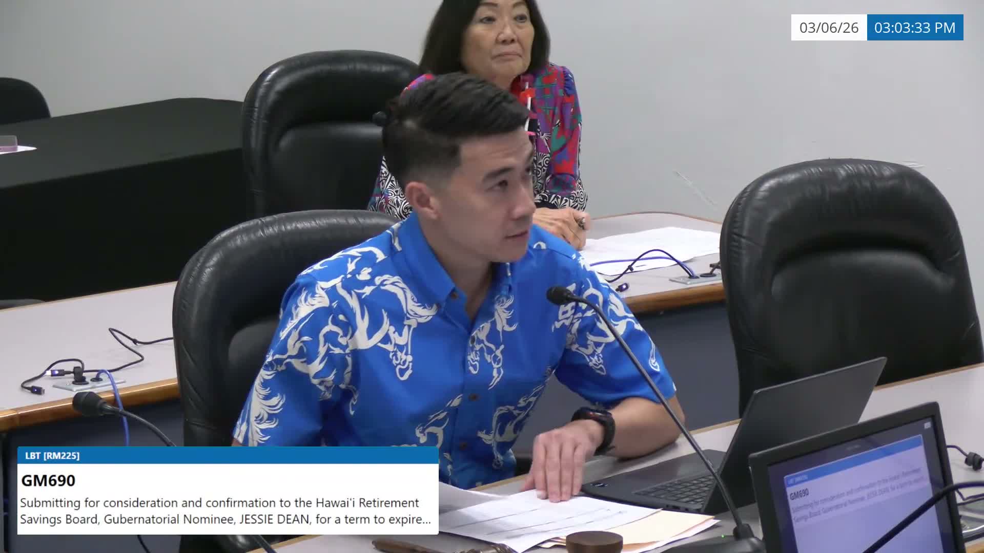 Senate committee confirms Jesse Keola Dean to Hawaii Retirement Savings Board; implementation aimed for December