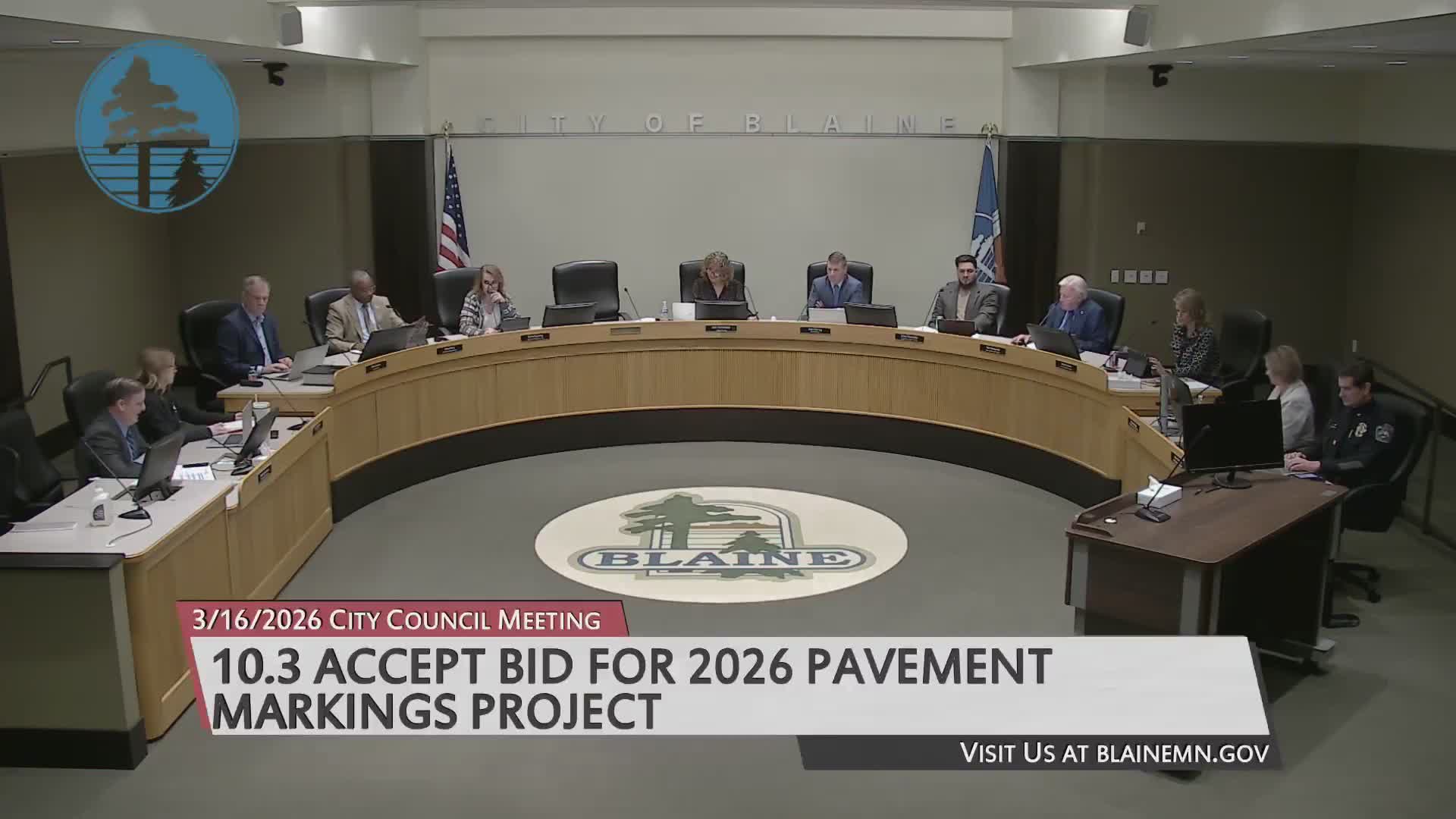 Blaine council adopts ADU and tree ordinances, approves lot sale and awards pavement-marking contract