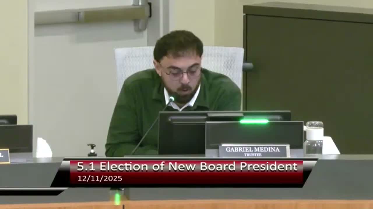 Trustee Turley elected board president; leadership sets new public‑comment and meeting rules