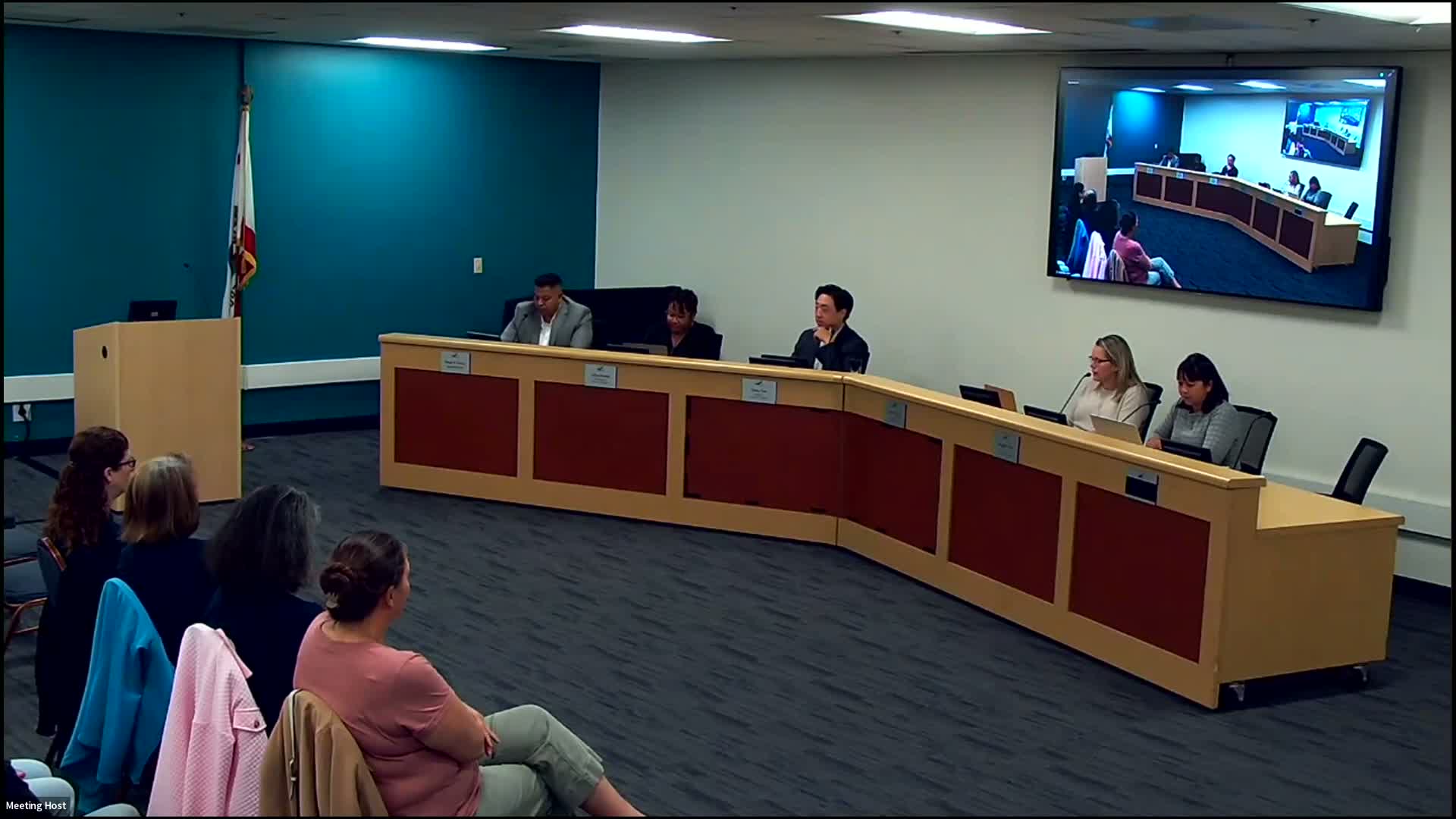 Board adopts unaudited 2023–24 actuals, approves instructional‑materials sufficiency and backs Proposition 2 bond