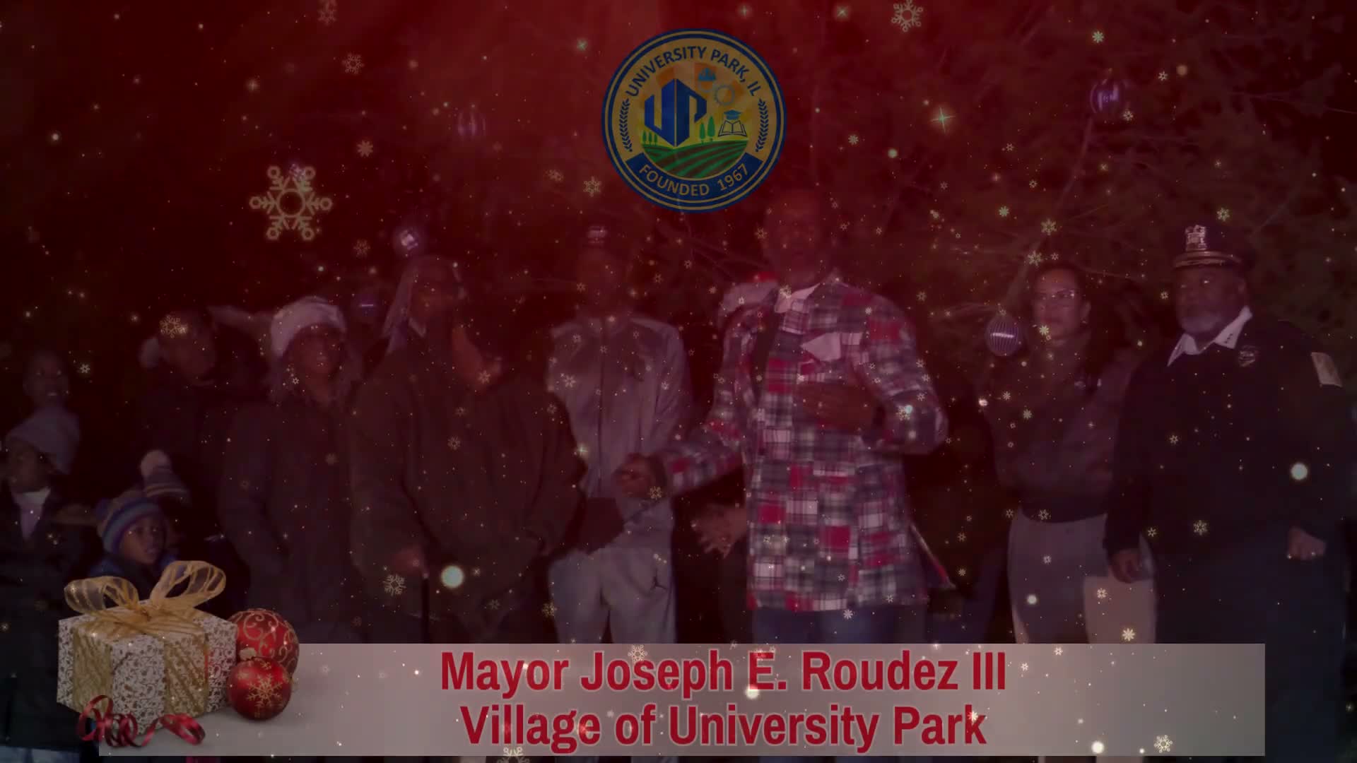Ceremonial holiday greetings from Village of University Park officials