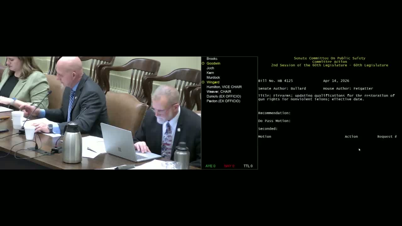 Committee advances bill to restore some rights for nonviolent felons after expungement provision added