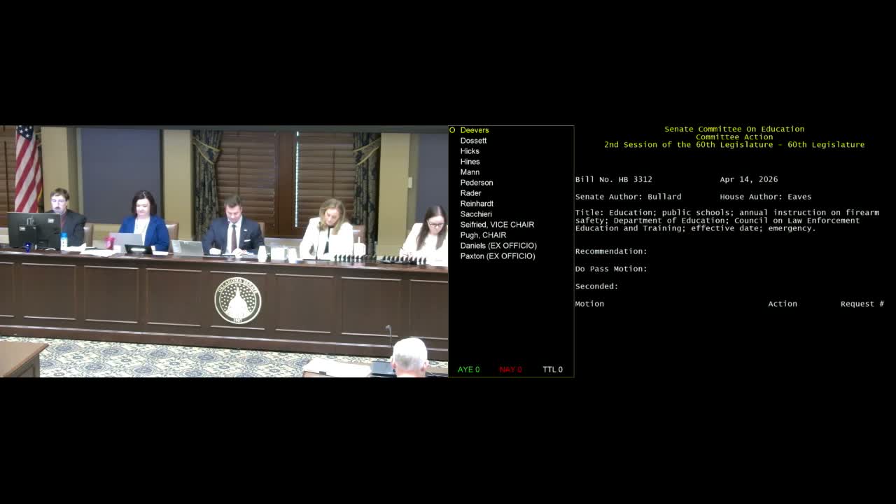 Sen. Bullard’s bill to add annual firearm safety instruction in public schools advances