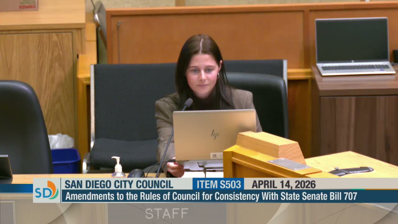 San Diego Council adopts rules to comply with SB 707; organized virtual and in-person public comment formalized